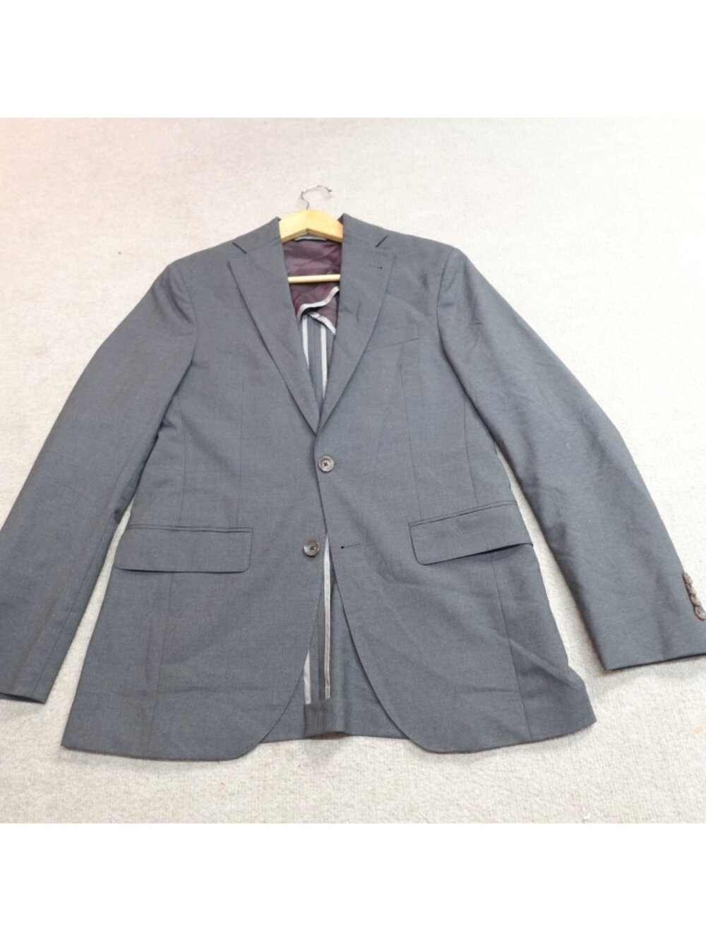 Jack Victor Sport Coat 36R Gray Half Unstructured Super 110's 18 Micron Wool